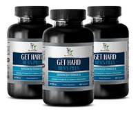 Testosterone Booster Gluten Free - GET Hard - Mens Pills - Advanced Formula - maca arginine - 3 Bottles (180 Capsules)