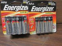 LOT OF ~ 12 ~ ENERGIZER MAX BATTERIES AA 8 & 4 PACK ~ NEW ~ BATTERY EXP 2023