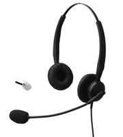Comdio CH201A11 Corded Call Center Hands-Free Phone Headset with Comfort Fit Headband for NEC Aspire Nortel M2616 M3904 Plantronics A100 T10 T20 T100 S11 S12 Aastra Telecom Shoretel Avaya Telephone