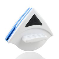 Double Sided Window Cleaner,Magnetic Window Cleaner Glass Wiper Squeegee Cleaning Tool for High-rise and Car Glazed Windows (Blue)