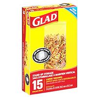 Glad Stand Up Storage Zipper Bags (15 Large Bags)