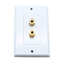 Sscon Speaker Wall Plate Banana Binding Post Decora Style Wall plate for 1 Speaker, White