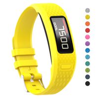 iBREK for Garmin Vivofit 1/2 Bands,Adjustable Watch Bands Replacement with Buckle for Women Men Small Large (No Tracker)-S/Yellow