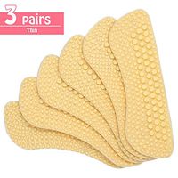 Luxsego Heel Grips Pads Liners, 3 Pairs Silicone Self-Adhesive Shoe Insoles Inserts Cushion Pads Stickers for Loose Shoes, Improved Fit and Comfort for Both Women and Men’s Shoes (Thin)