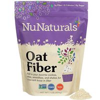 NuNaturals All Natural Oat Fiber, Non-GMO Certified, 155 Servings (1 lb)