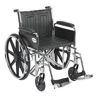 Drive Sentra EC Heavy Duty Wheelchair, Detachable Full Arms, Swing Away Footrests, 20" Seat, Model - STD20ECDFAHD-SF