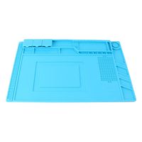 Mallofusa 17.7x11.8 Inch Magnetic Heat Insulation Silicone Pad Desk Mat for BGA Soldering Smartphone Iphone Repairing, Anti-Static