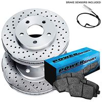 Fit 2011-2017 Porsche Cayenne Rear Drilled Brake Rotors Kit + Ceramic Brake Pads