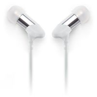 Earjax BZ-EGG92-0611 Gig Series Headphones, White/Silver