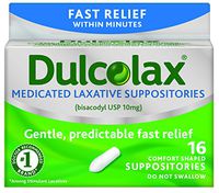 Dulcolax Medicated Laxative Suppositories, 16 Comfort-Shaped Suppositories