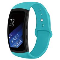 OenFoto Sports Band Compatible Gear Fit2 Pro/ Fit2, Replacement Silicone Accessories Strap Samsung Gear Fit2 Pro SM-R365/ Gear Fit2 SM-R360 Smartwatch -Teal
