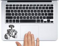 Wall-E Disney Printed Printed Trackpad Clear Vinyl Decal Sticker Compatible with Apple MacBook Pro Air 11" 12" 13" 15" All Years Laptop Keyboard (11 " MacBook Air)