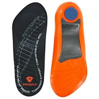 Sof Sole Insoles Men's PLANTAR FASCIA Support 3/4 Length Gel Shoe Insert, Men's 7-13