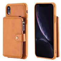 Samsung Galaxy note10 Anti Fall Zipper Yellow Flip Case Leather Cover Kickstand Luxury Business Card Holders Wallet Cover