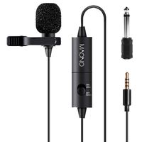 Lavalier Microphone, MAONO AU100 Hands Free Clip-on Lapel Mic with Omnidirectional Condenser for Podcast, Recording, DSLR,Camera, Smartphone, PC,Laptop (236 in)