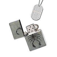 New Vibe Silver Flip Top Lighter - Scorpion Weapons