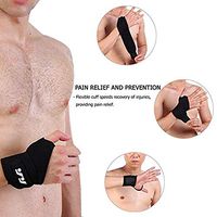 Wrist Brace Compression Wrist Strap Support for Carpal Tunnel, Arthritis, RSI, TFCC Tear, Tendonitis and Sprains for Weak and Sore Wrists by Velpeau Adjustable (Winding Finger Black 1Pack)