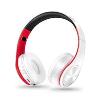 GBSELL Over Ear Wireless Bluetooth Stereo Foldable Headset Headphone Earphone for iPhone Samsung (White)
