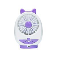 GrmeisLemc 3 in 1 Portable Mini Cooling Fan Bluetooth Speaker Lamp Night Light Desktop Office Air Cooler Gift Purple