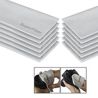 EACHPOLE 12-Pack 6 x 7 inch Gray Microfiber Cleaning Cloth for Electronic Screens, DSLR Camera Lenses, and Eyeglasses, APL1828