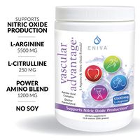 Eniva Pre Workout Nitric Oxide Powder. Extra Strength. 6,950mg Aminos Per Serving. Energy, Endurance, Circulation, Strength. Vegan. No Soy. Keto Friendly.