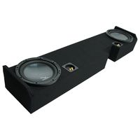 Compatible with 01-14 Ford F250 F350 Ext Super Cab Truck Harmony R104 Dual 10" Sub Box Enclosure