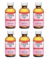 De La Cruz Pure Castor Oil, Expeller-Pressed, Non-GMO, USP Grade, Bottled in USA 2 FL. OZ. (6 Bottles)