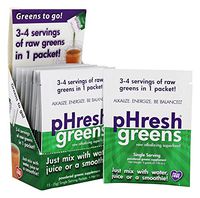 pHresh Greens Raw Alkalizing Superfood - Box of 15 Individual Servings