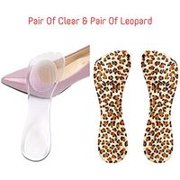 CaserBay 2 Pairs Back Heel Pads Silicone Gel Slim Inserts Insoles Liners for Blister Prevention, Heel Pain Relief, Insoles to Improve Shoes Too Big for Women's High Heel Shoes Slim Insoles Set A