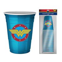 Wonder Woman 20 Pack Disposable Blue Cups