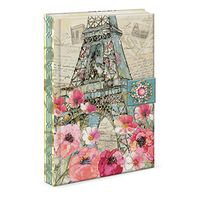 Punch Studio Large Brooch Magnetic Flap Journal - Paris Sparkle 45866