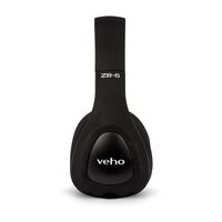 Veho ZB-6 On-Ear Bluetooth Headphones | Foldable Design | Microphone | Remote Control | Wired Option | Rechargeable Wireless Headphone - Black (VEP-014-ZB6)
