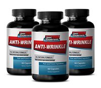 Anti Wrinkle and Cell Rejuvenation Natural Formula Protects Against Age-Related Skin Damage, Collagen Boosting Ingredients (3 Bottles, 180 Capsules)