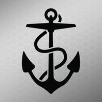 Navy Emblem Vinyl Decal Sticker | Cars Trucks Vans Walls Laptops Cups | Black | 5.5 X 3.7 Inch | KCD1721B