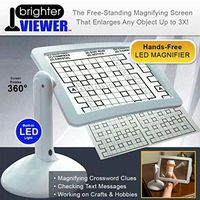 ZTYD Full Page Reading Magnifier, LED Lighted Screen Magnifying Glass Reading Glasses 180 Degree Rotating Bracket