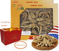 DOL Hand-Selected Sun Dried Cultivated Wisconsin American Ginseng Root Whole Large 美國威斯康辛州西洋參 花旗參 禮盒兩盒裝 16oz.(227g/Box)