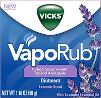 Vicks VapoRub Lavender Scented Chest Rub Ointment for Relief from Cough, Cold, Aches, and Pains, with Original Medicated Vicks Vapors, 1.76 oz