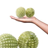 zinnor 2 Pcs Natural Jade Hand Massage Ball,Strength Hands Dredge Blood Tool for Healthy Physiotherapy Personal Care Chinese Medicine Rehabilitation Therapy