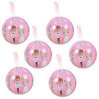 6pcs Wedding Supplies Candy Boxes Gift Boxes with Rich Patterns Creative Wedding Gift Boxes (Save the Date) for Party Supplies