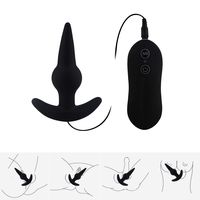 Womens Stimulator Games for Beginners T-Shirt 10 Frequency Bulb Probe Electric Anales Trainer Vibrator Remote Control Silicone Plug Massager Black by Luseeo
