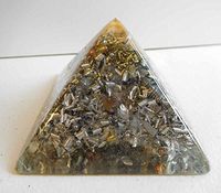 #47 Clear Large Pyramid Crystal Orgone Generator Energy Accumulator 528Hz/7.83Hz/Advance Harmonics (2"H-51mm 3.5"B-89mm, 47 Clear)