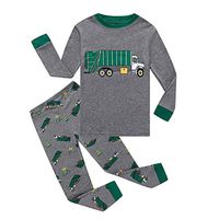 Toddler Baby Boys Girl Long Sleeve Car Print Tops+Pants Pajamas Kids Clothes Set Sleepwear Outfit (4-5 Years, Gray)