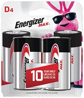 Energizer Max D Batteries, Premium Alkaline, 4 Ct
