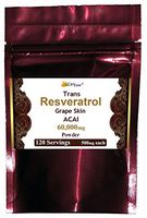 Trans Resveratrol Grape Skin Acai Berry Powder 60g 500mg 120 Servings