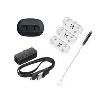 New USB Cable+Charger Dock with 1 Raised Mouthpiece 3 Screens Replacement and Black Brush for Cleaning (Black)