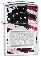 Zippo Made in USA High Polish Chrome Pocket Lighter
