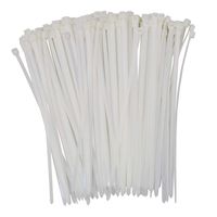 Heavy Duty Zip Ties UV Resistant White 8 Inch Wide 4.8mm Nylon Self-locking Cable Ties 100Pack Office Organizer Garden Ties