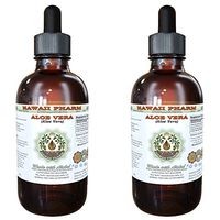 Aloe Vera Alcohol-Free Liquid Extract, Organic Aloe Vera (Aloe Vera) Dried Leaf Glycerite 2x2 oz