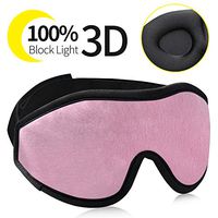 XUENG Sleep Mask for Women 3D Eye Sleeping Mask Soft Manta Blindfold Travel Eye Pillow Covers Silk Eye Mask for Sleeping Kids Yoga Meditation Pink