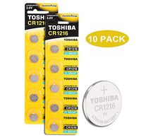 Toshiba CR1216 3V Lithium Coin Cell Battery Pack of 10